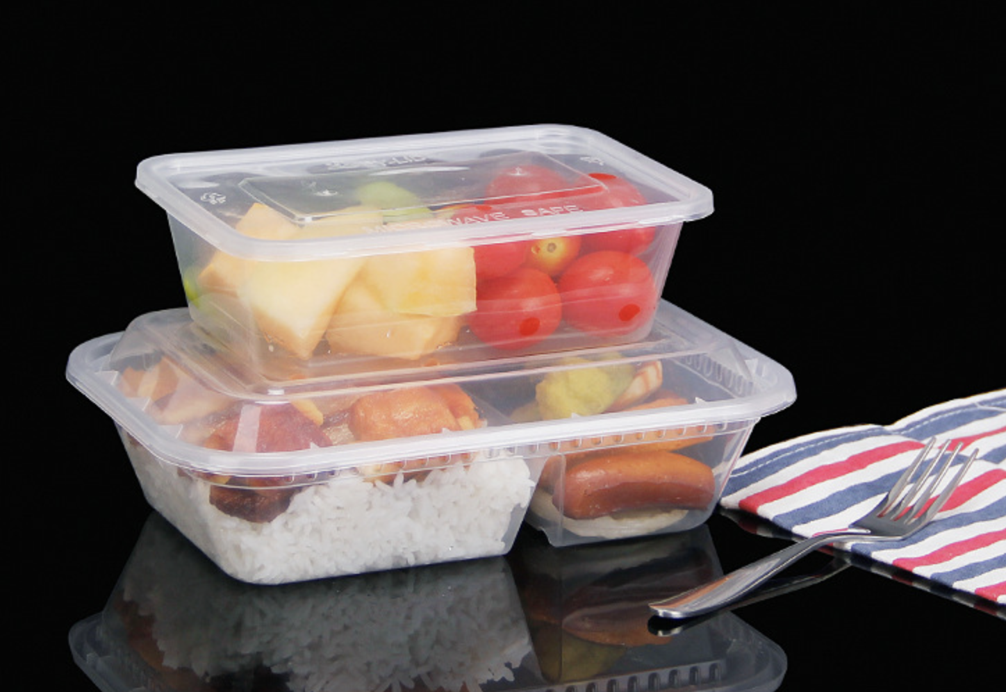 透明中/歐式兩格膠盒