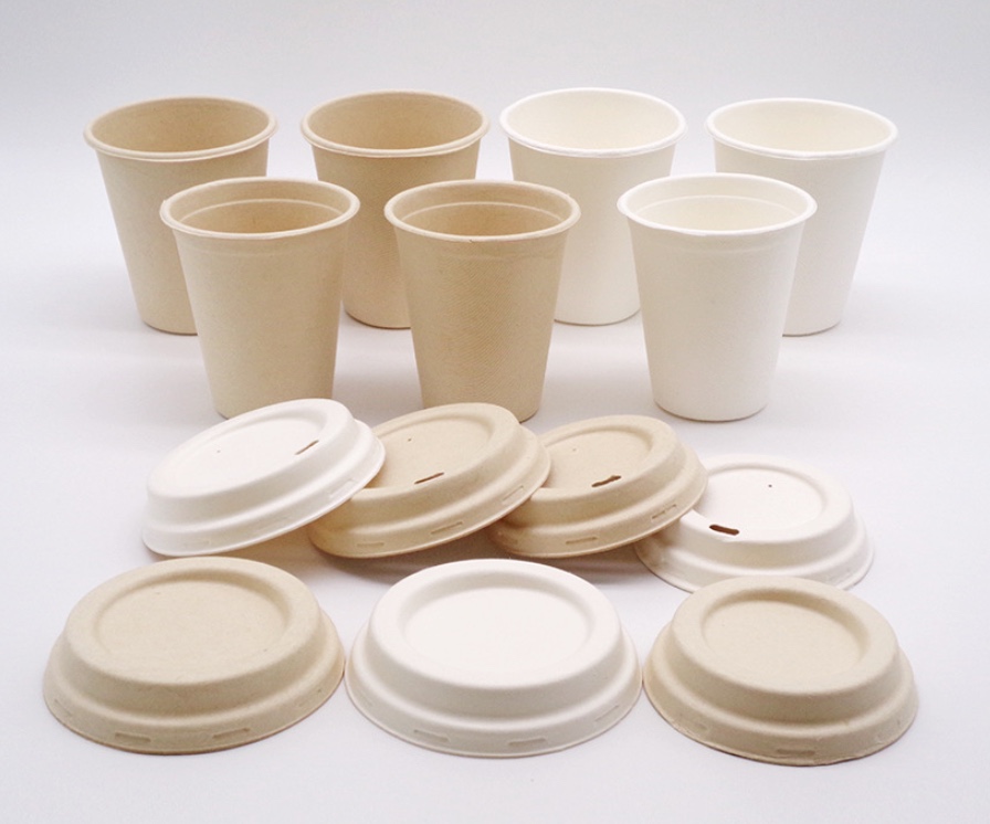 紙漿秸杆單格環保紙熱飲/冷飲熱飲冷飲杯 