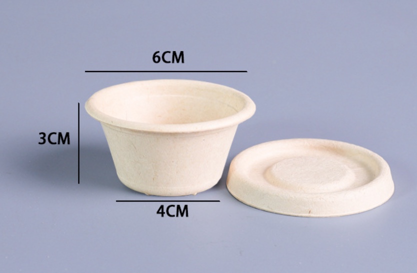 紙漿秸杆本色醬料杯(图1)